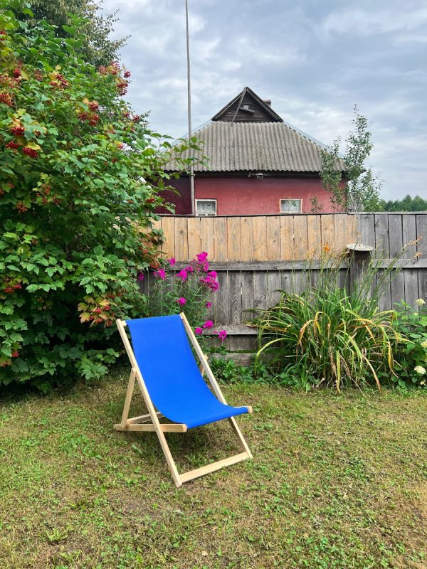 a chair in a yard